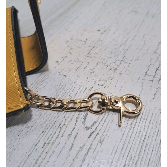 Dune London Yellow Snap Button Keychain Card Coin Money Wallet NWOT Travel Mini - Picture 4 of 7